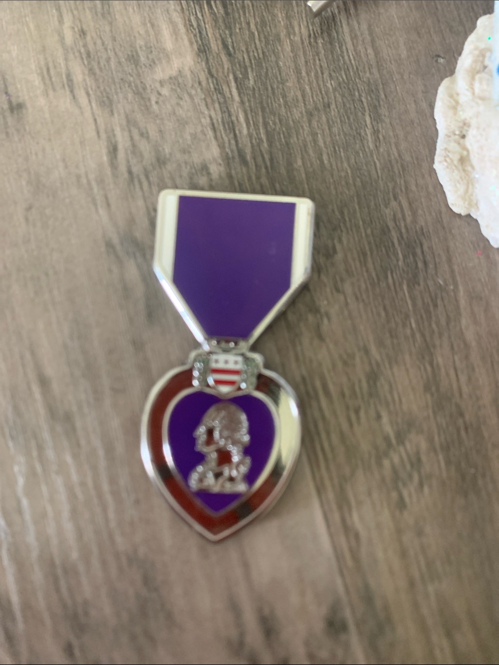 Purple Enamel Heart Medal